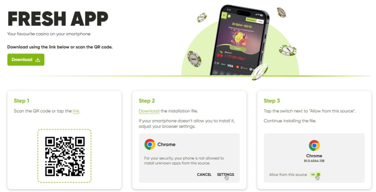 Fresh Casino Mobile CA – iOS & Android Apps, Browser Lobby image 1